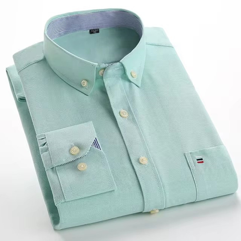 5XL-6XL-7XL Men's Long Sleeve  - Oxford Cotton Casual Shirt Business recension och pris