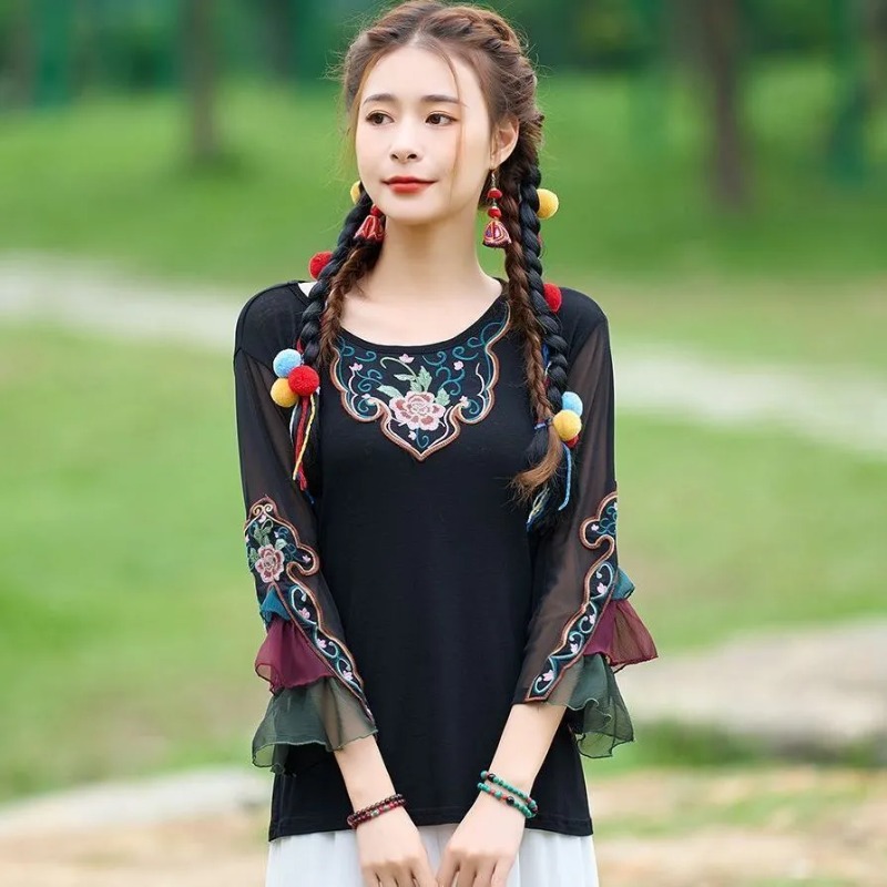 T-shirt Embroidered Summer Rou - Shirts recension och pris