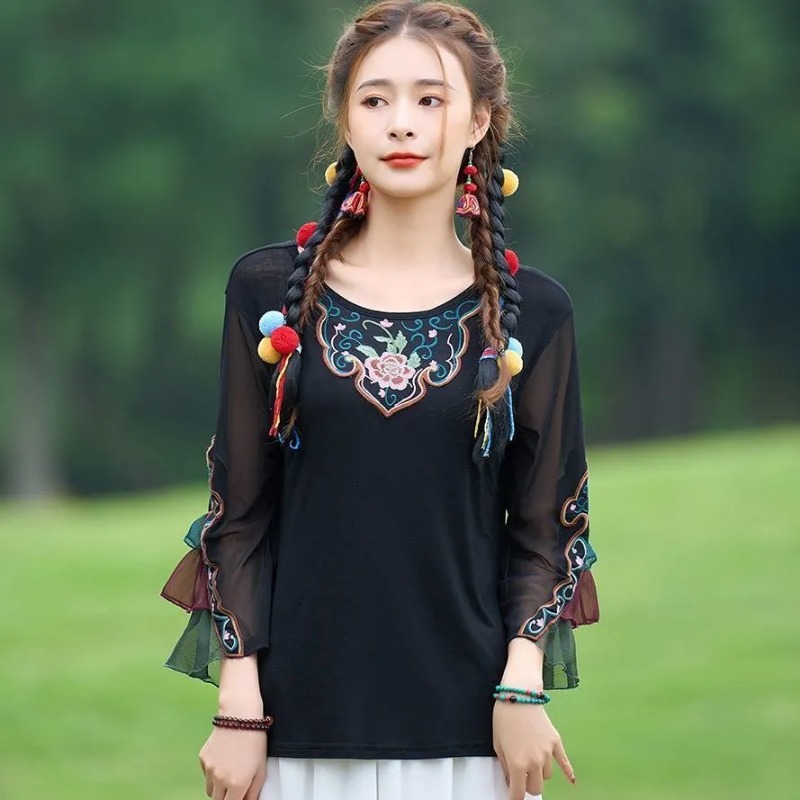 T-shirt Embroidered Summer Rou - Shirts recension och pris