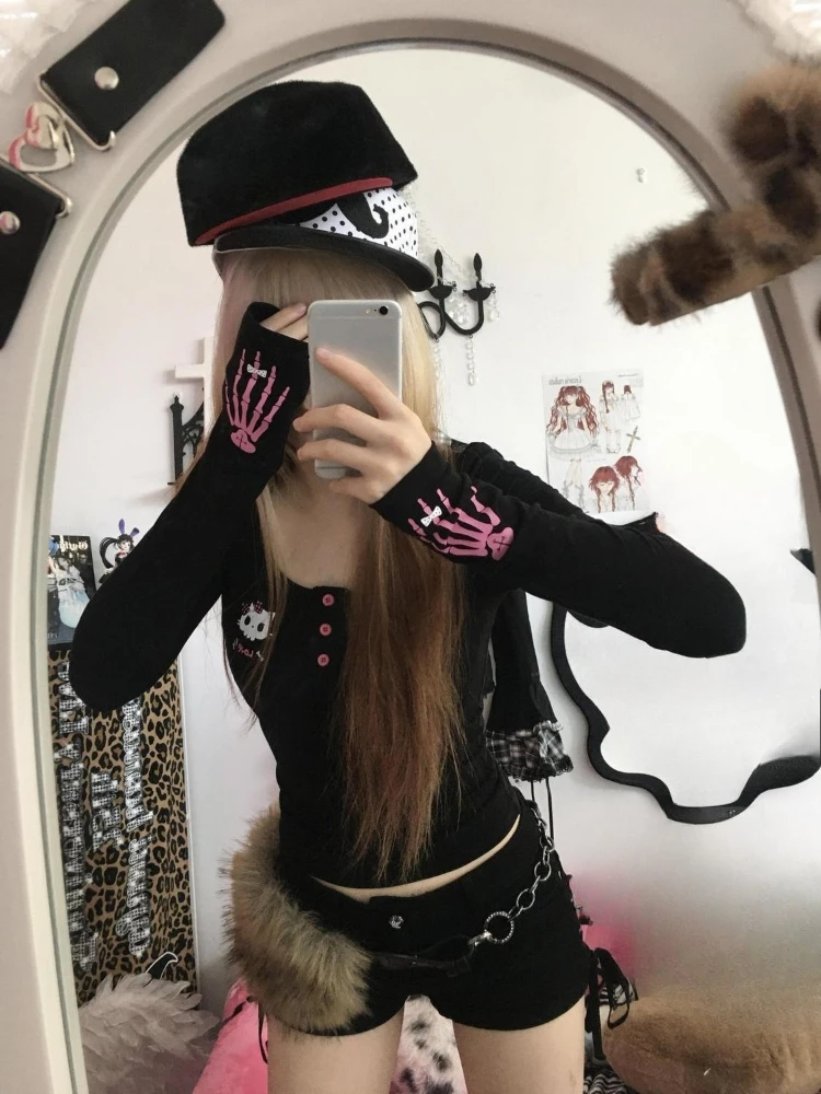 Y2K Vintage Cartoon Print T-Sh - T-Shirts recension och pris