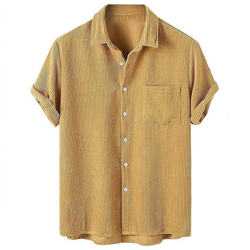 2026 Spring Summer Casual Mens - Corduroy Button Up Shirt Men recension och pris