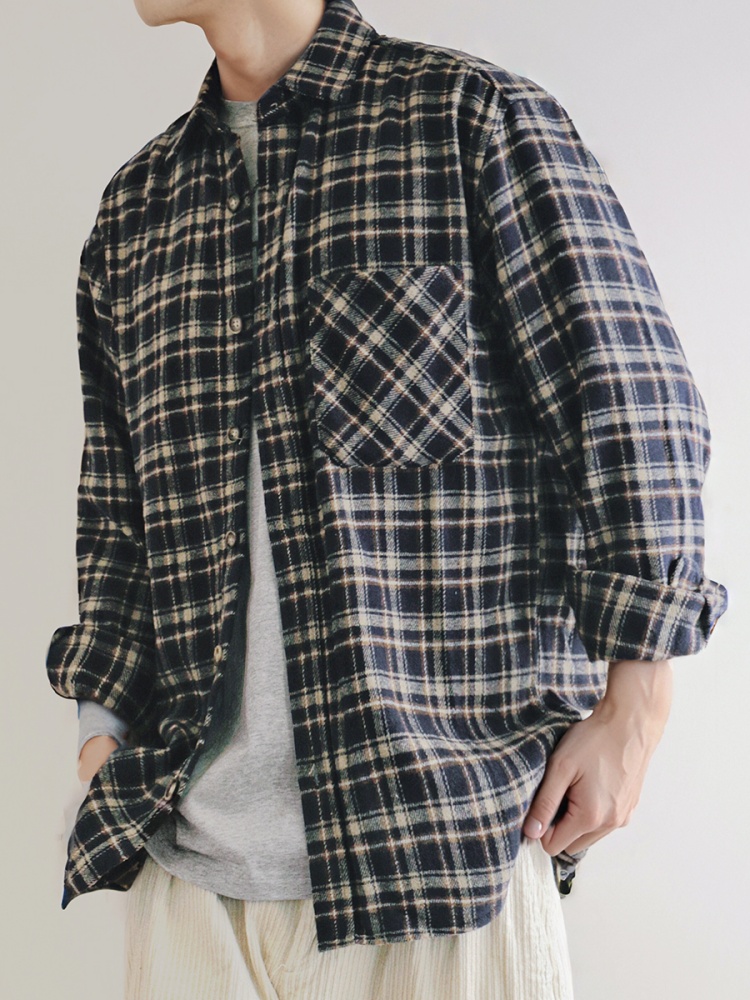 ‌Japanese Vintage Heavyweight  - Flannel Plaid Shirt Heavy Weight recension och pris