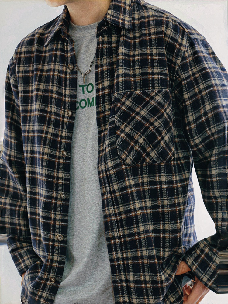 ‌Japanese Vintage Heavyweight  - Flannel Plaid Shirt Heavy Weight recension och pris