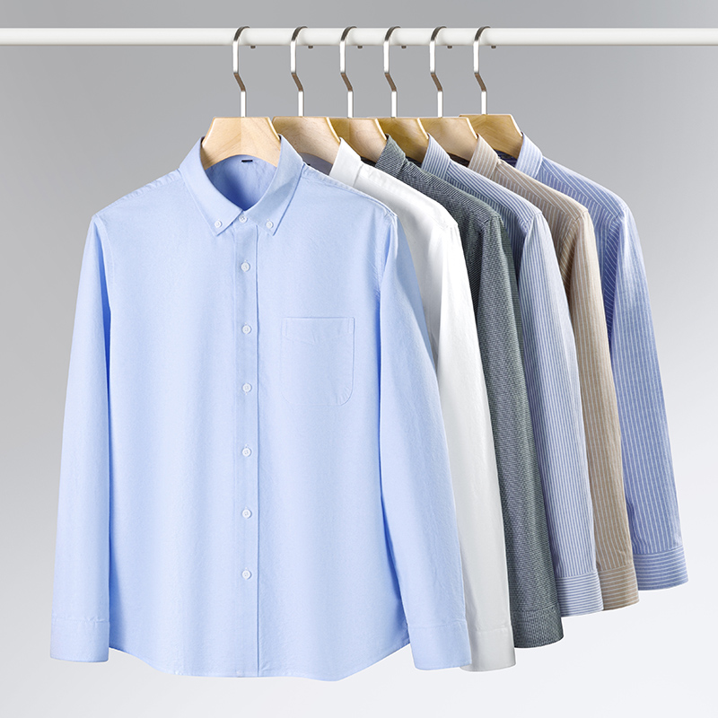 Spring New Men Oxford Shirt Lo - Oxford Cotton Casual Shirt Business recension och pris