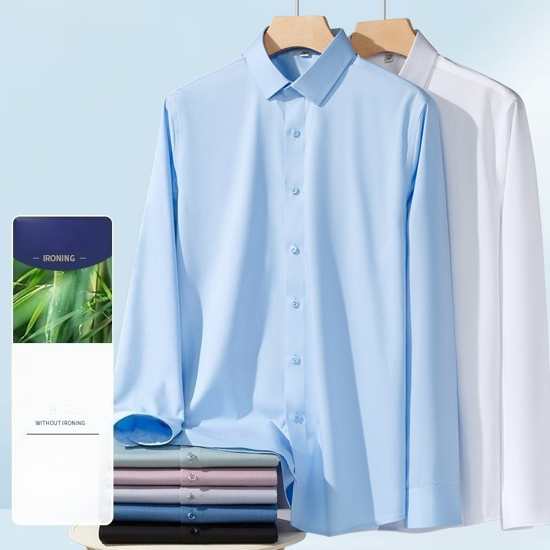 Men's Bamboo Fiber Long Sleeve - Breathable Bamboo Fiber Shirt Non Iron recension och pris