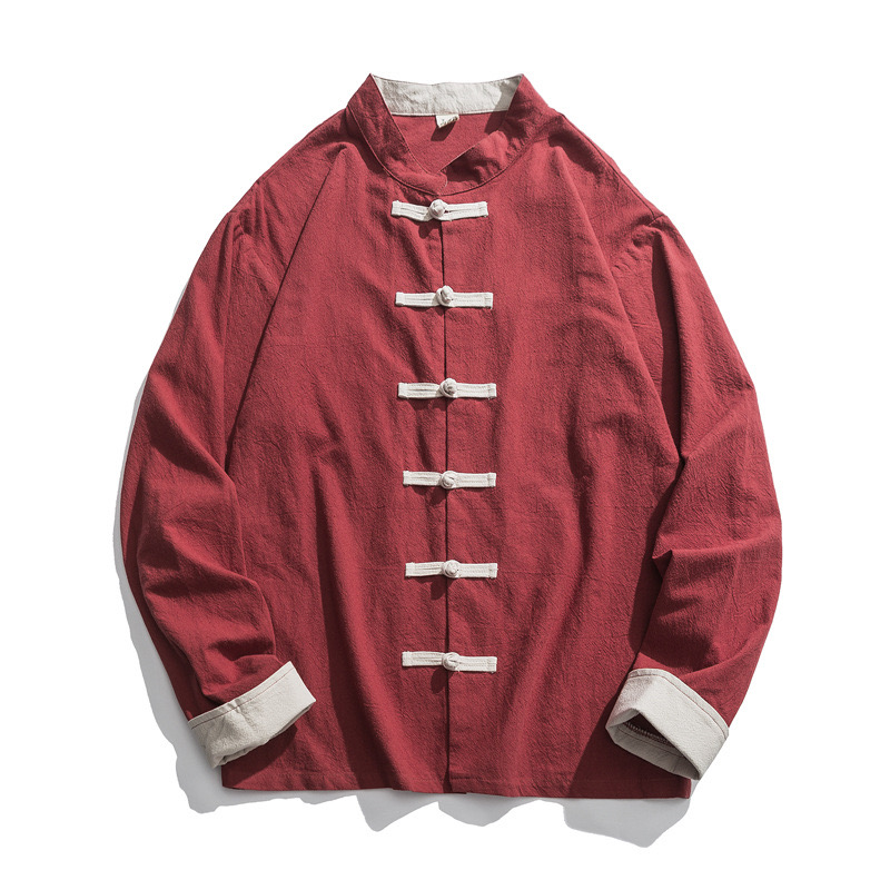 2026 New Kimono Jacket Men Tra - Mens Linen Shirt Long Sleeve recension och pris