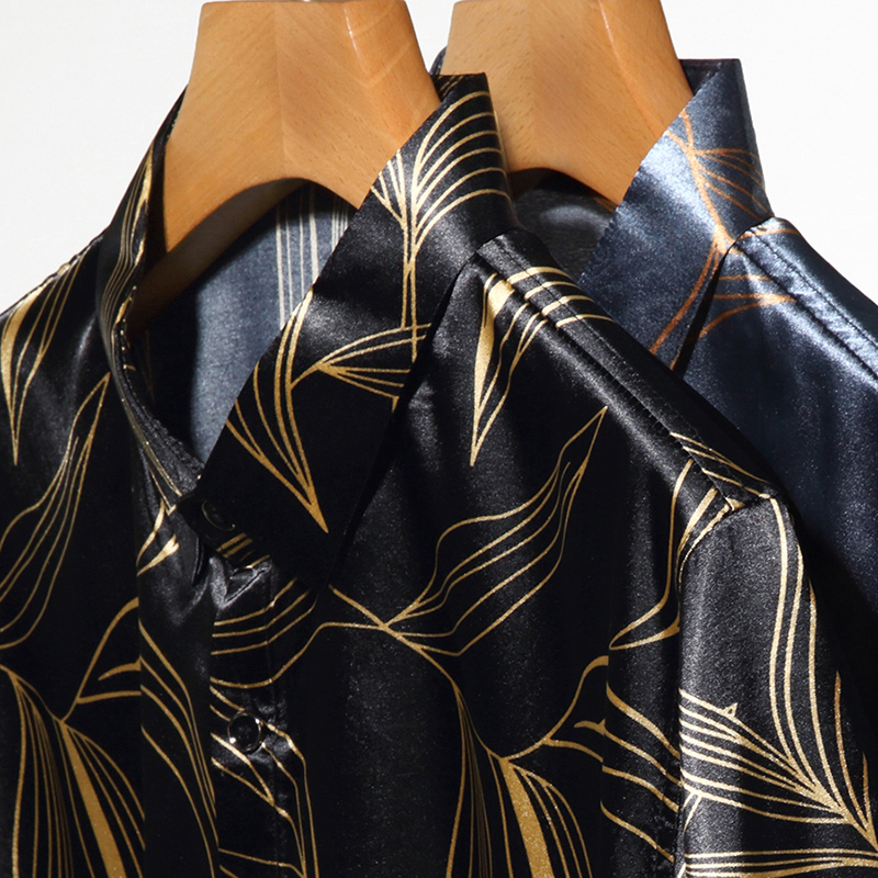 Summer 2022 Men's Silk Clothin - Mens Satin Silk Dress Shirt recension och pris
