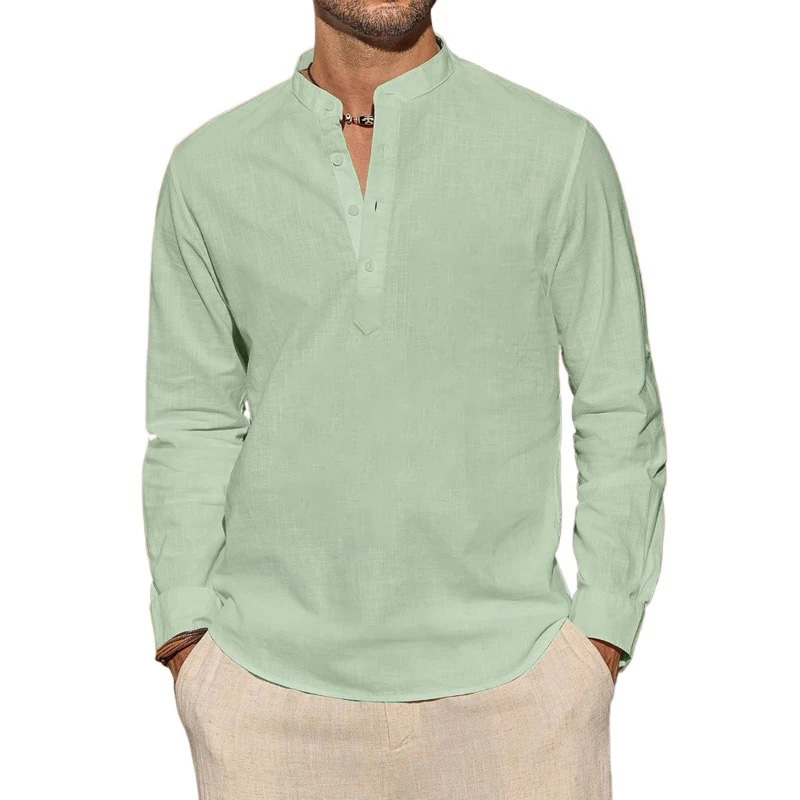 Men's Long Sleeve T-Shirts Cas - Mens Linen Shirt Long Sleeve recension och pris